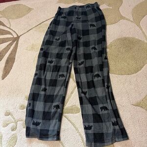 Urban Pipeline Boys Large 14/16 Fleece Pajama Pants Bear Plaid